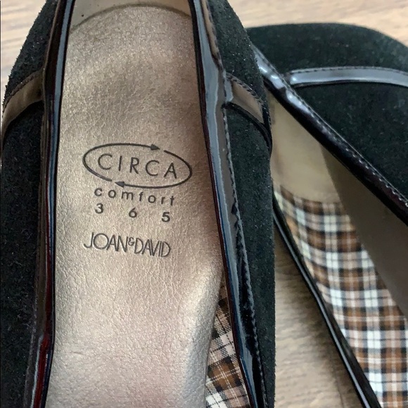 Joan & David Suede and patent block heels Blk sz 8 - Picture 4 of 8